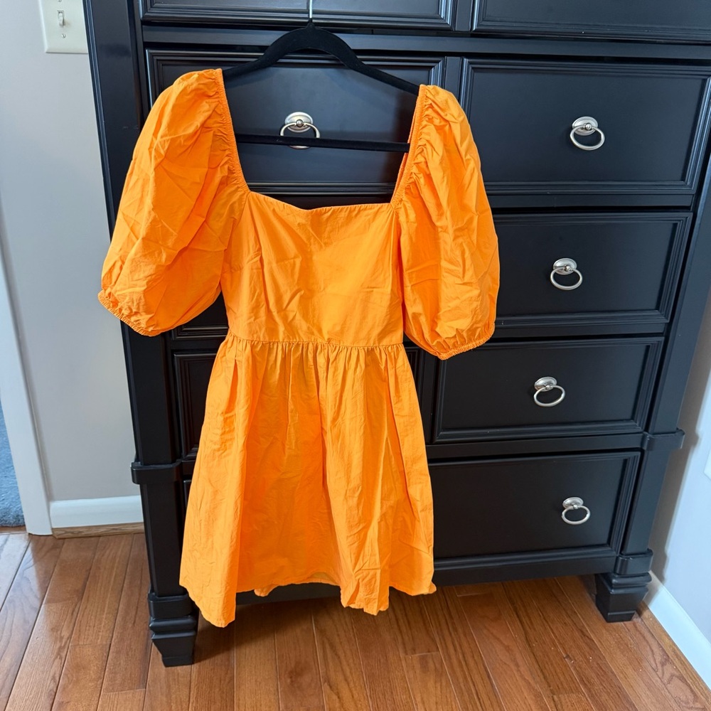 Puff Sleeve Mini Dress